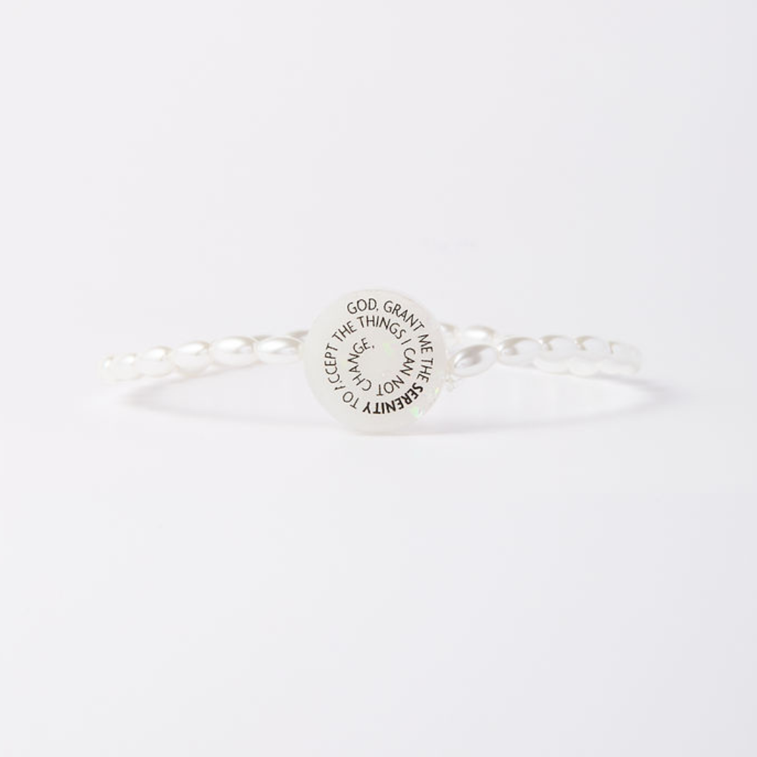 Holy Water Serenity Prayer Bracelet | Yellow Gold