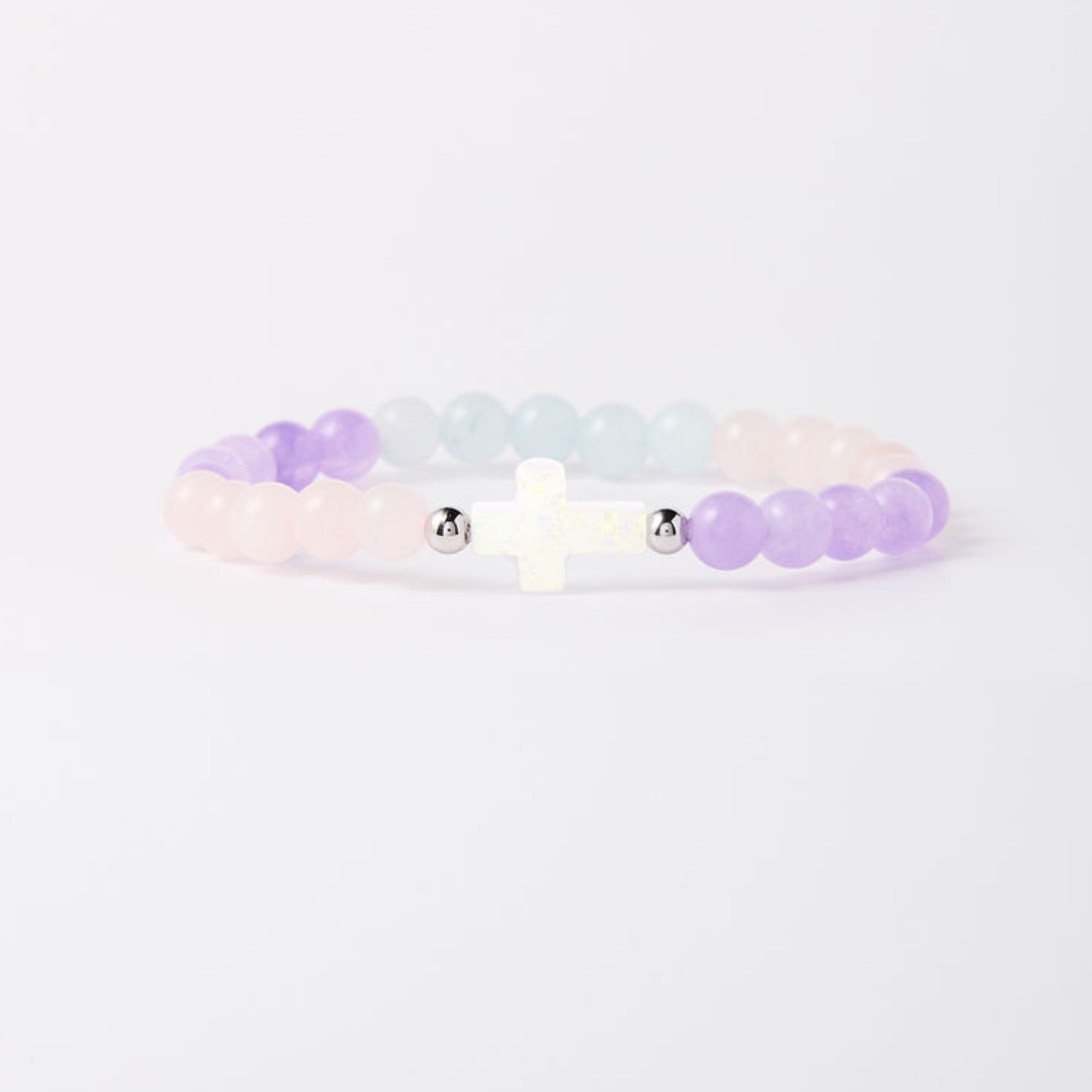 Holy Water Ombre Morganite Bracelet | Silver