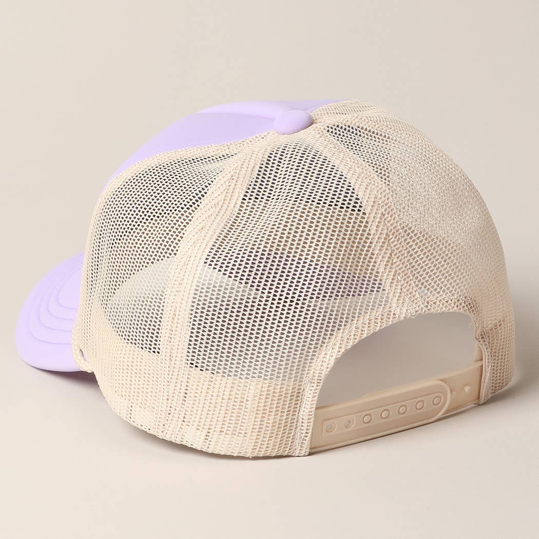 Lagniappe Mesh Back Trucker Hat | Lavender