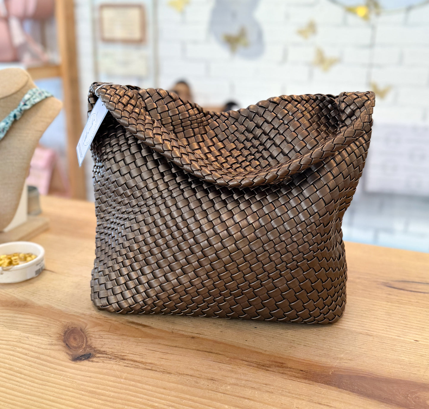 Woven Braided Shoulder Bag