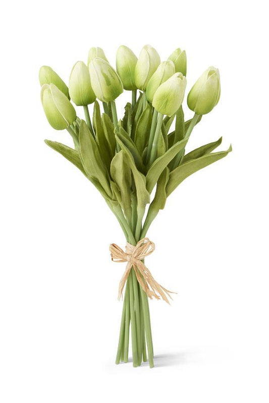 Green Real Touch Tulip Bundle | 13"