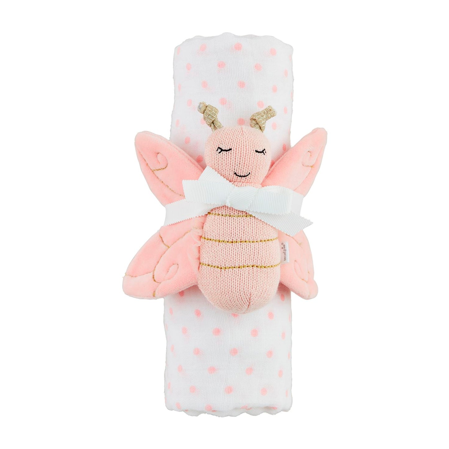 Butterfly Swaddle & Rattle Set