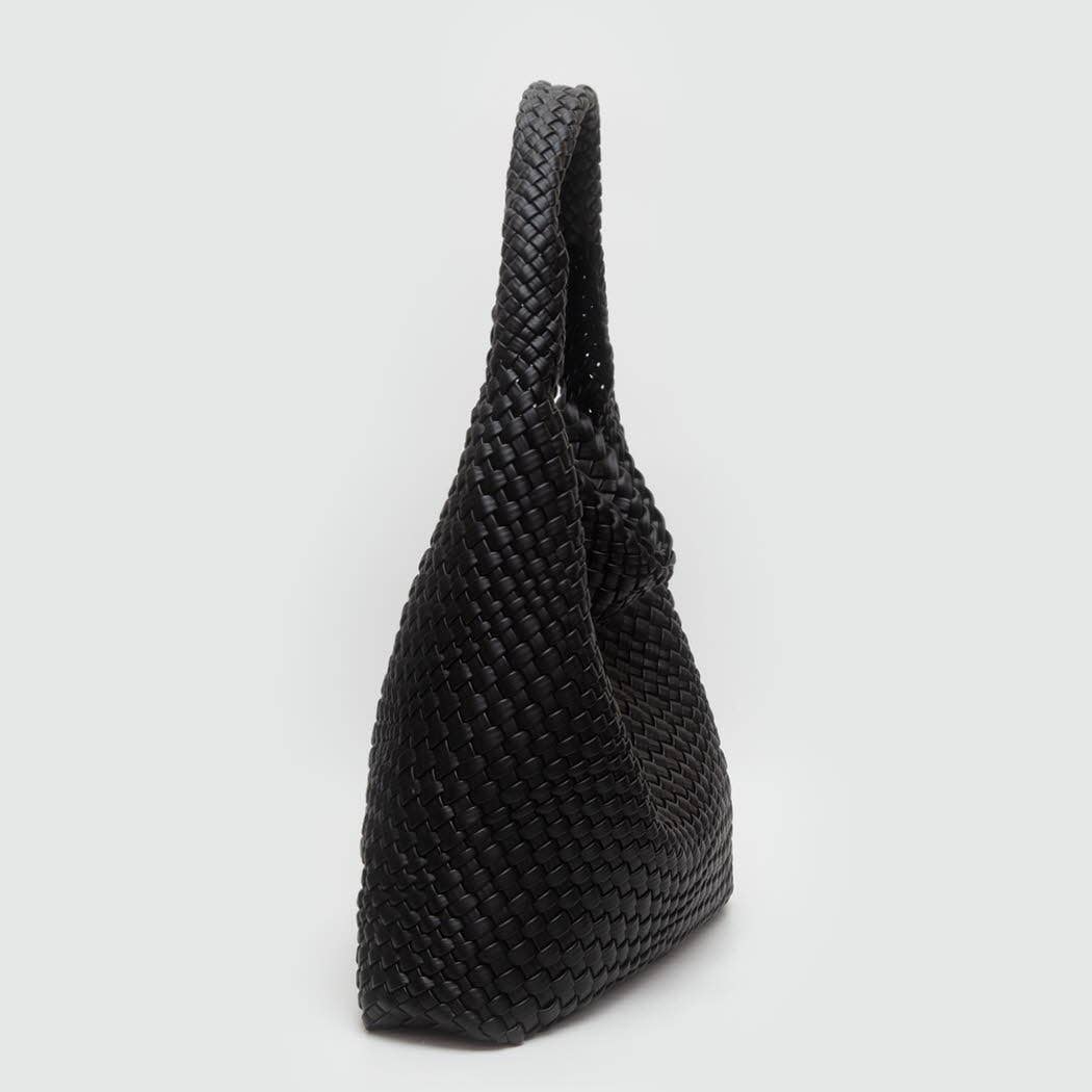 Woven Braided Shoulder Bag | Silver
