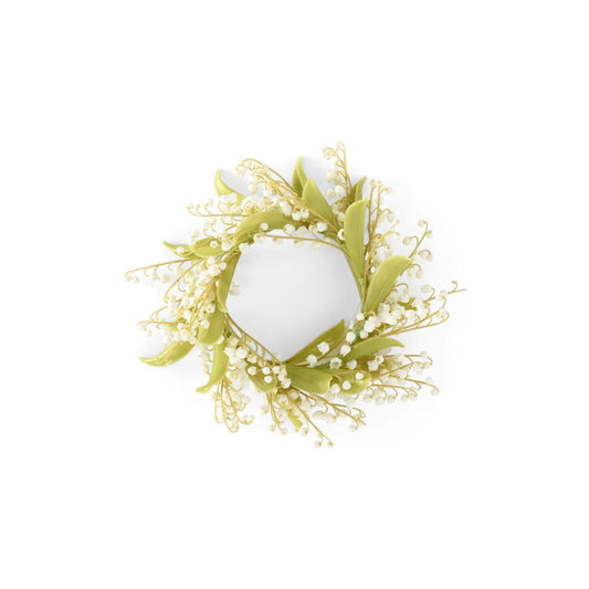 Cream Real Touch Lily of the Valley Candle Ring