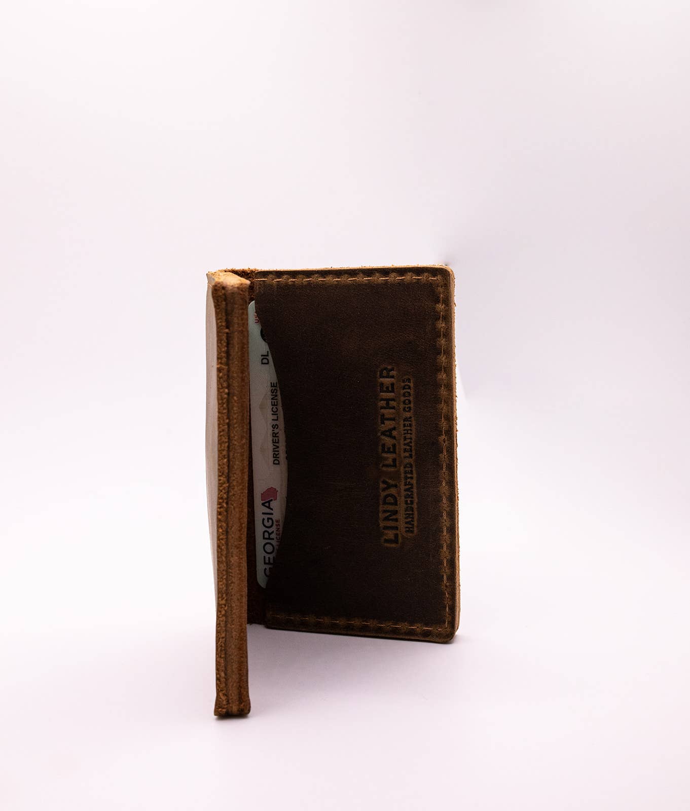 Handmade Leather Cardholder Wallet | Copper Brown