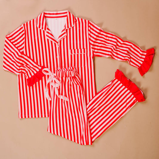 Sweet Dreams Pajama Pants Set | Peppermint Stripes