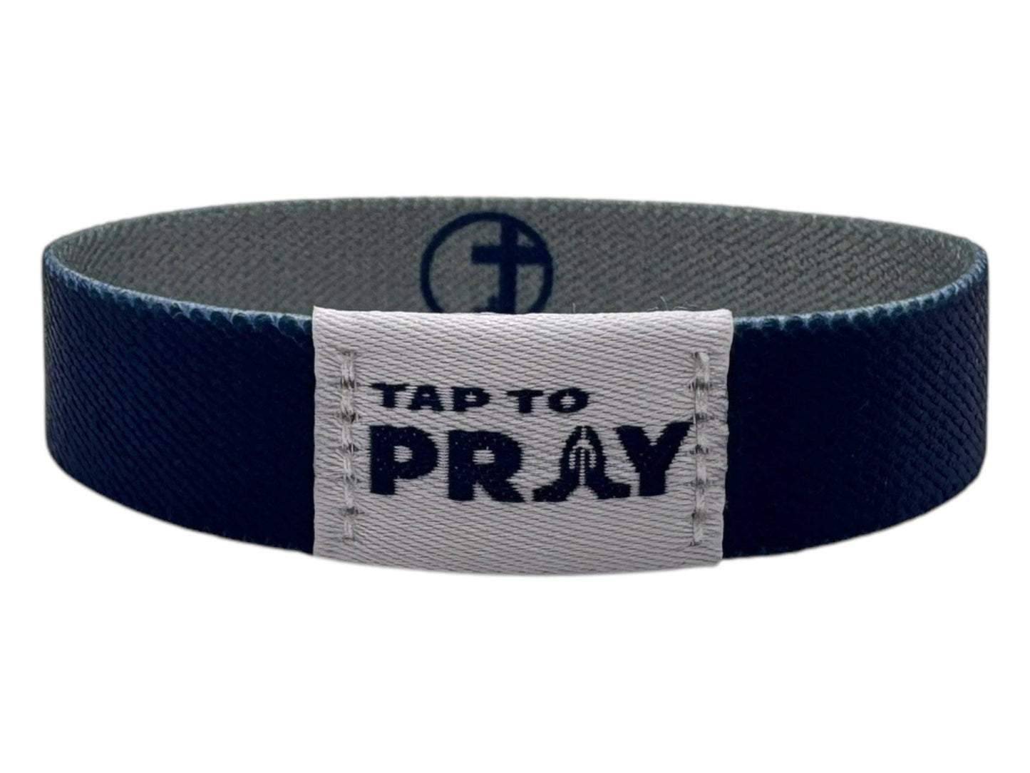 Versible Tap To Pray™ Wristband | Navy & Grey: M