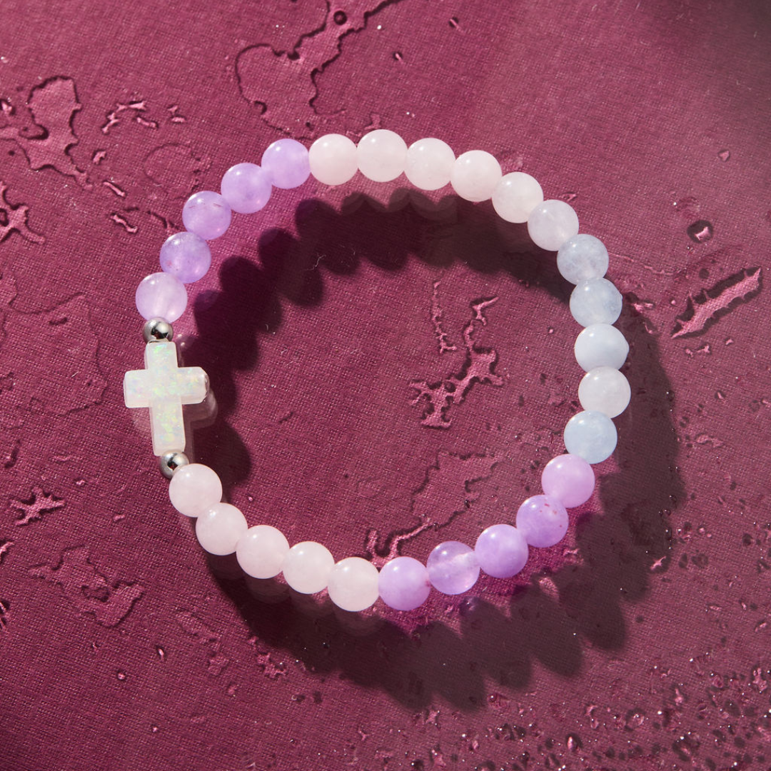 Holy Water Ombre Morganite Bracelet | Gold