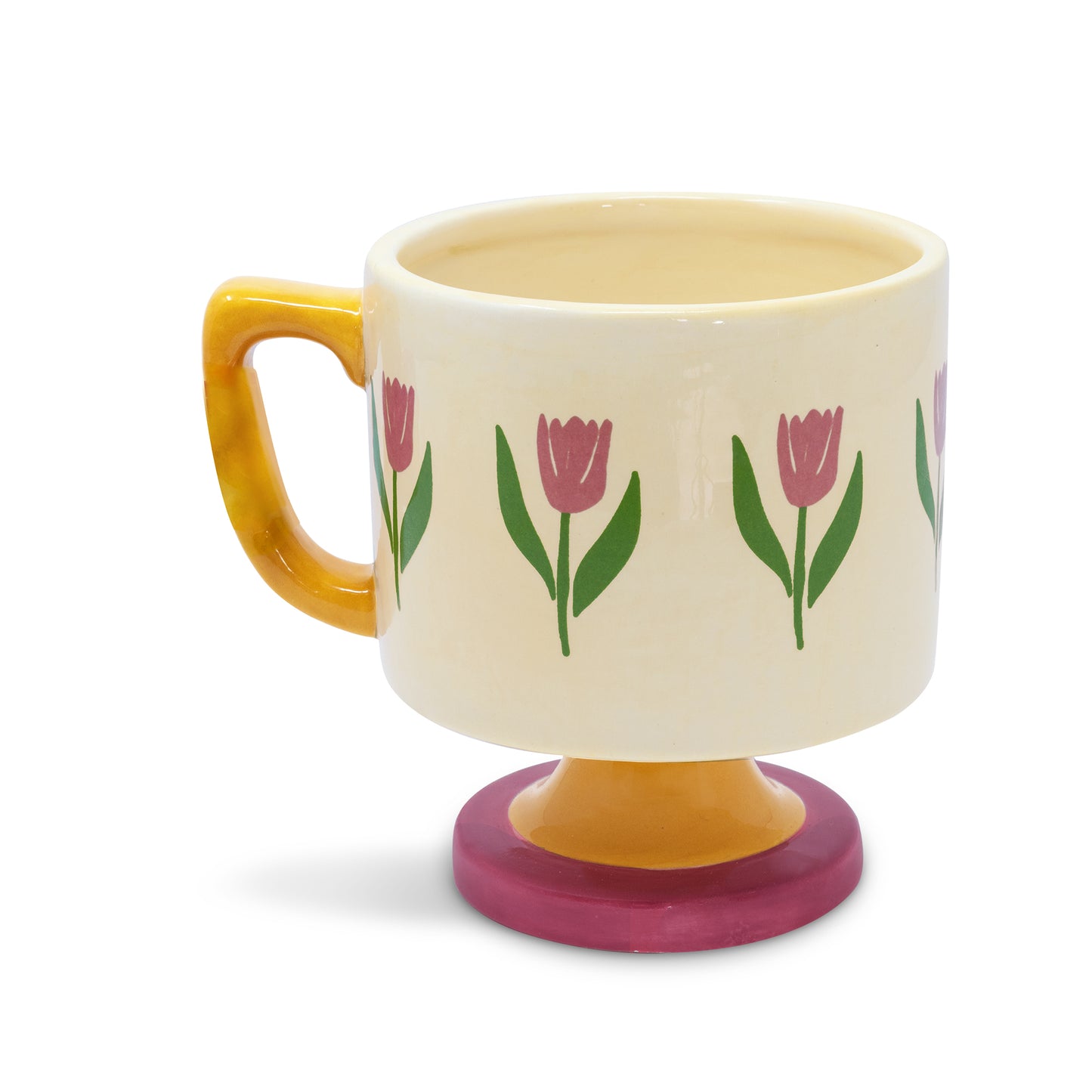Short Ceramic Mug | Tulips