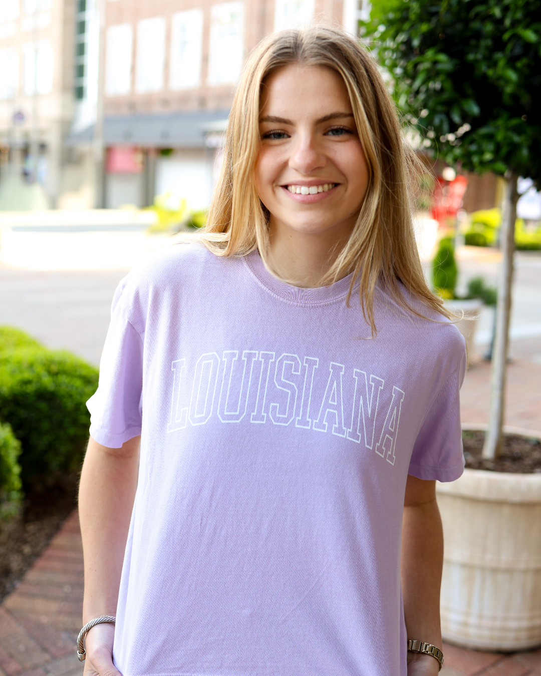 Louisiana Prep Cropped T-Shirt | Light Purple
