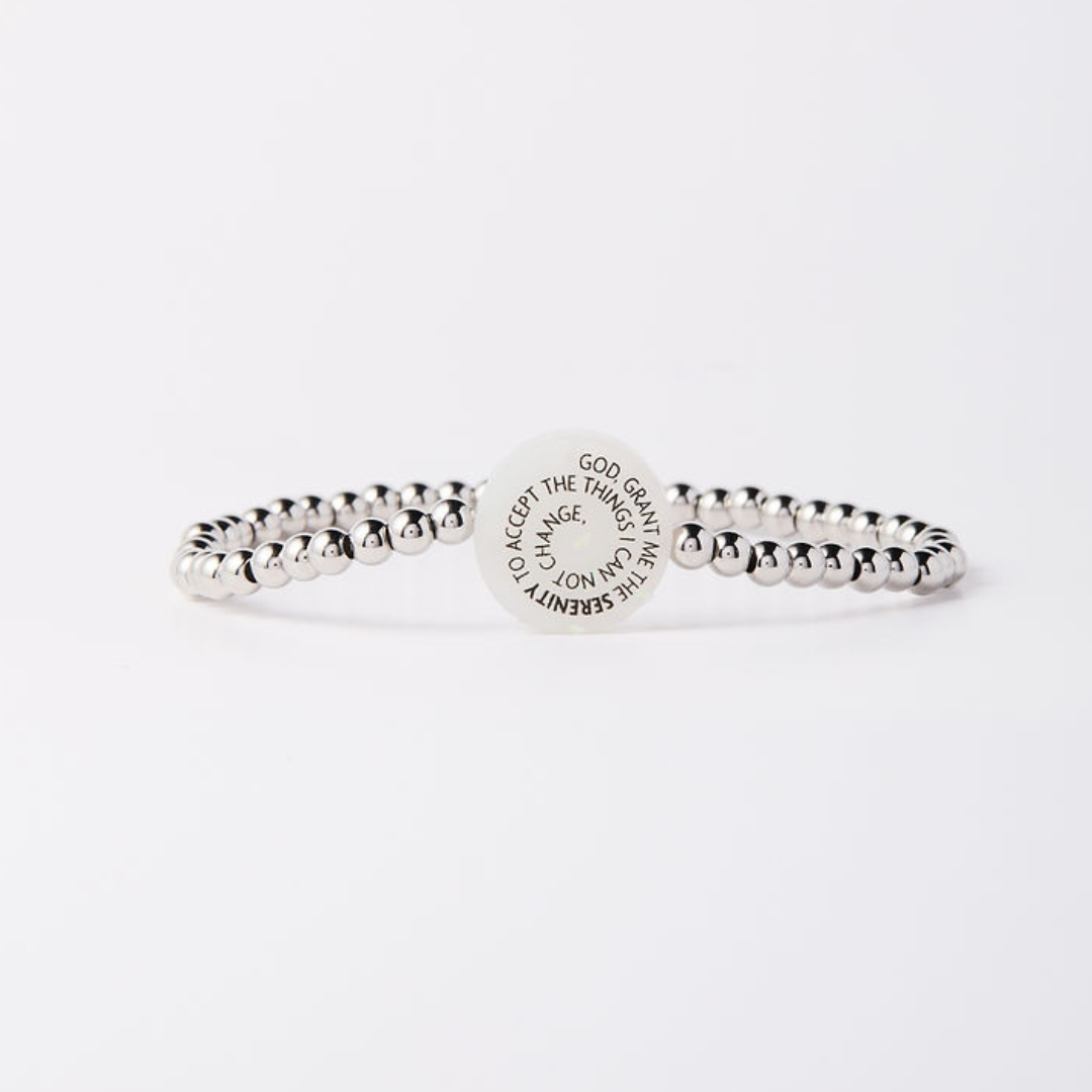 Holy Water Serenity Prayer Bracelet | Yellow Gold