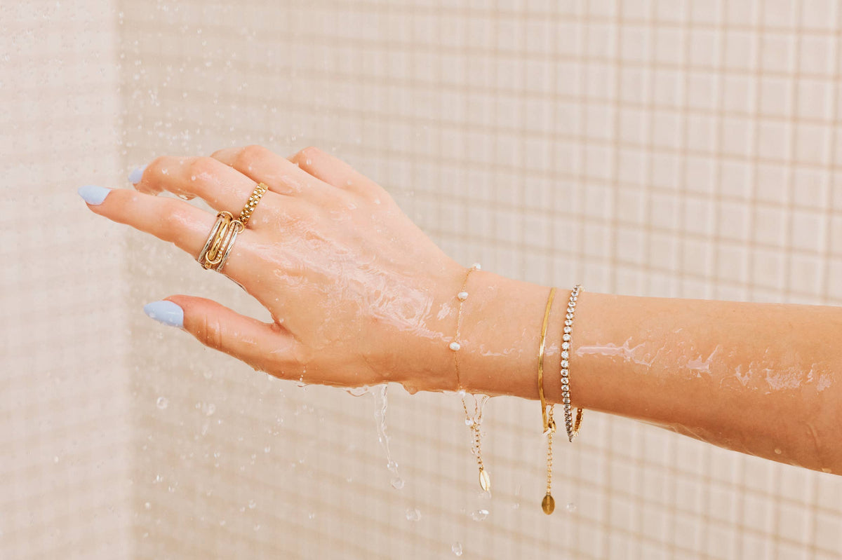 Gold Shimmer Tennis Bracelet | Waterproof