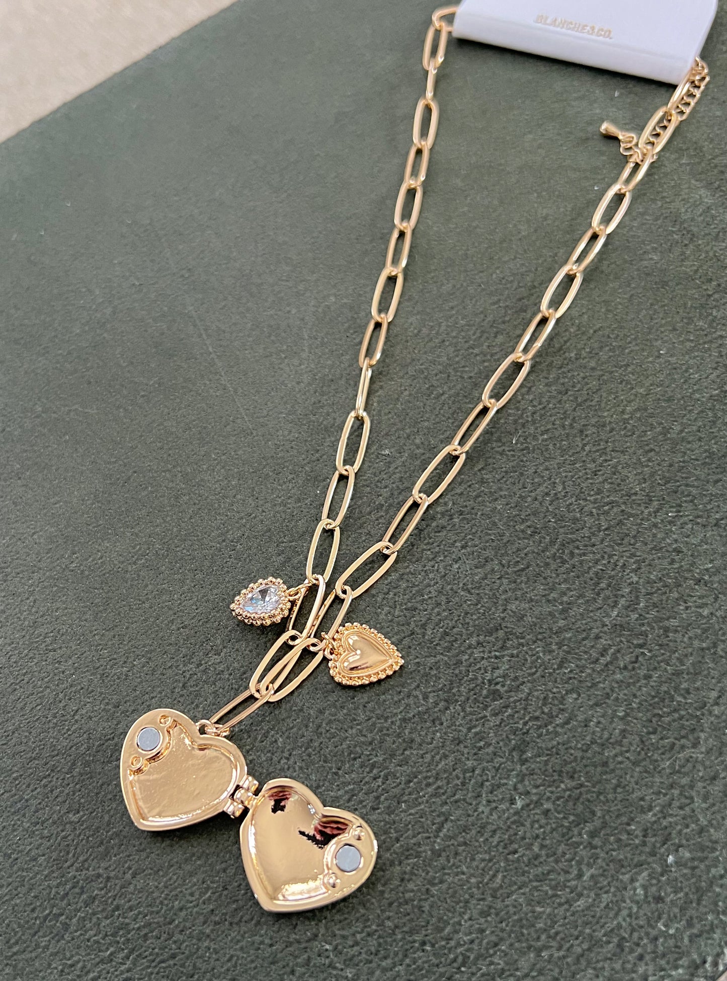 Heart Locket Charm Necklace