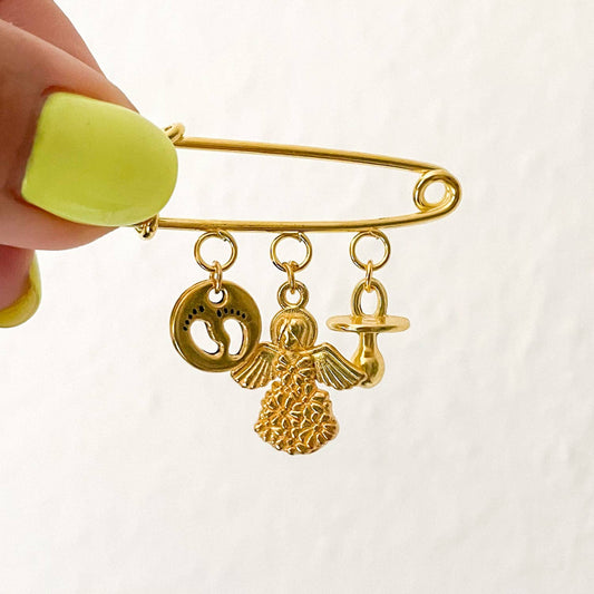 Guardian Angle Lapel Pin | 3 charms