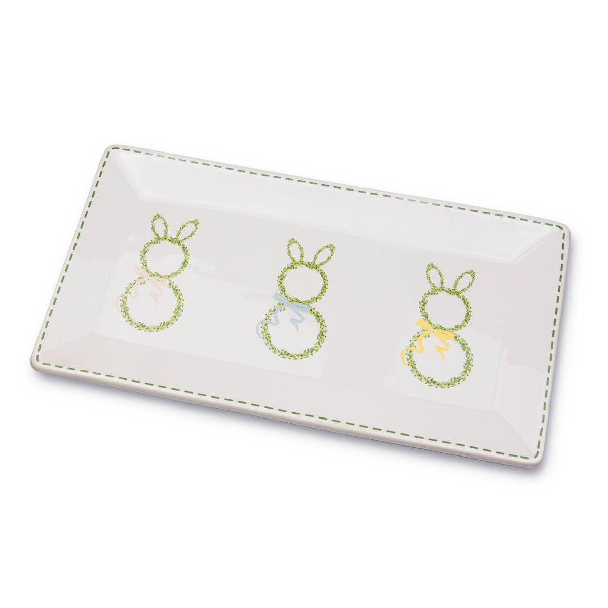 Boxwood Bunny Rectangle Platter