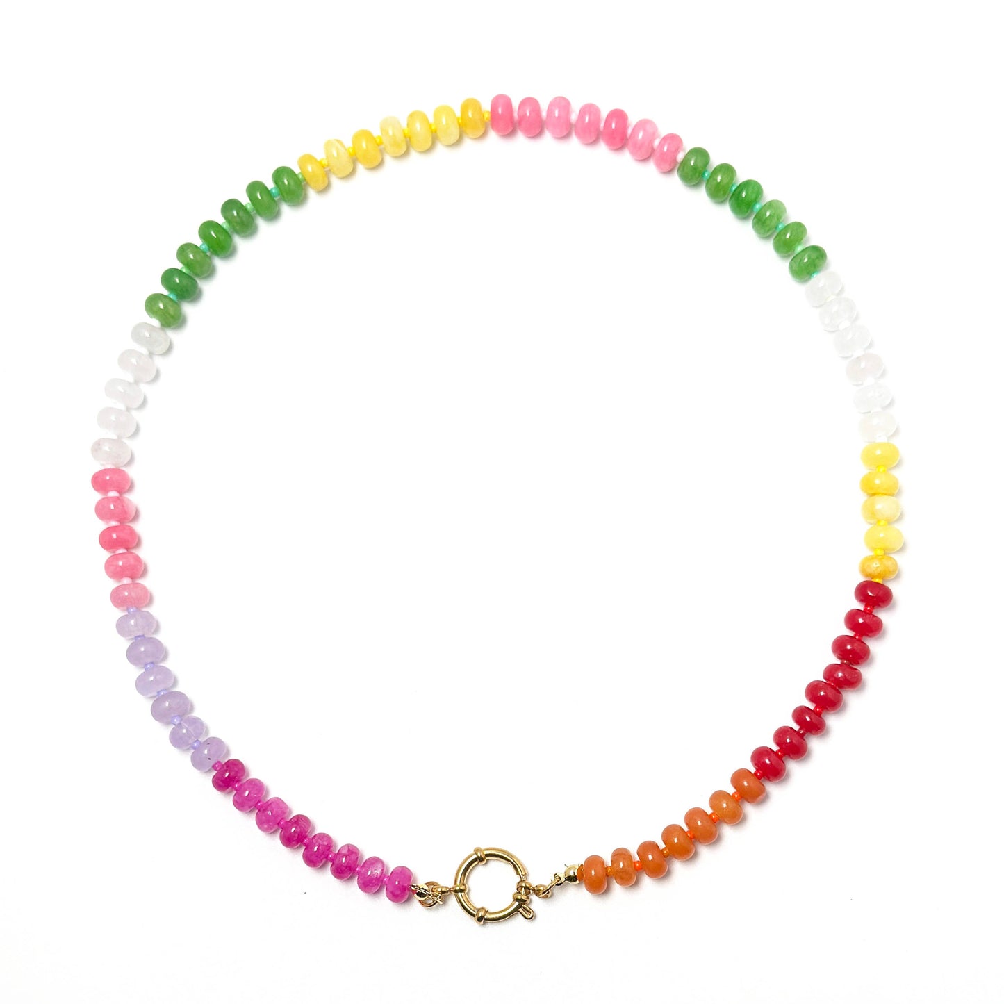 Gemstone Candy Charm Necklace Watermelon
