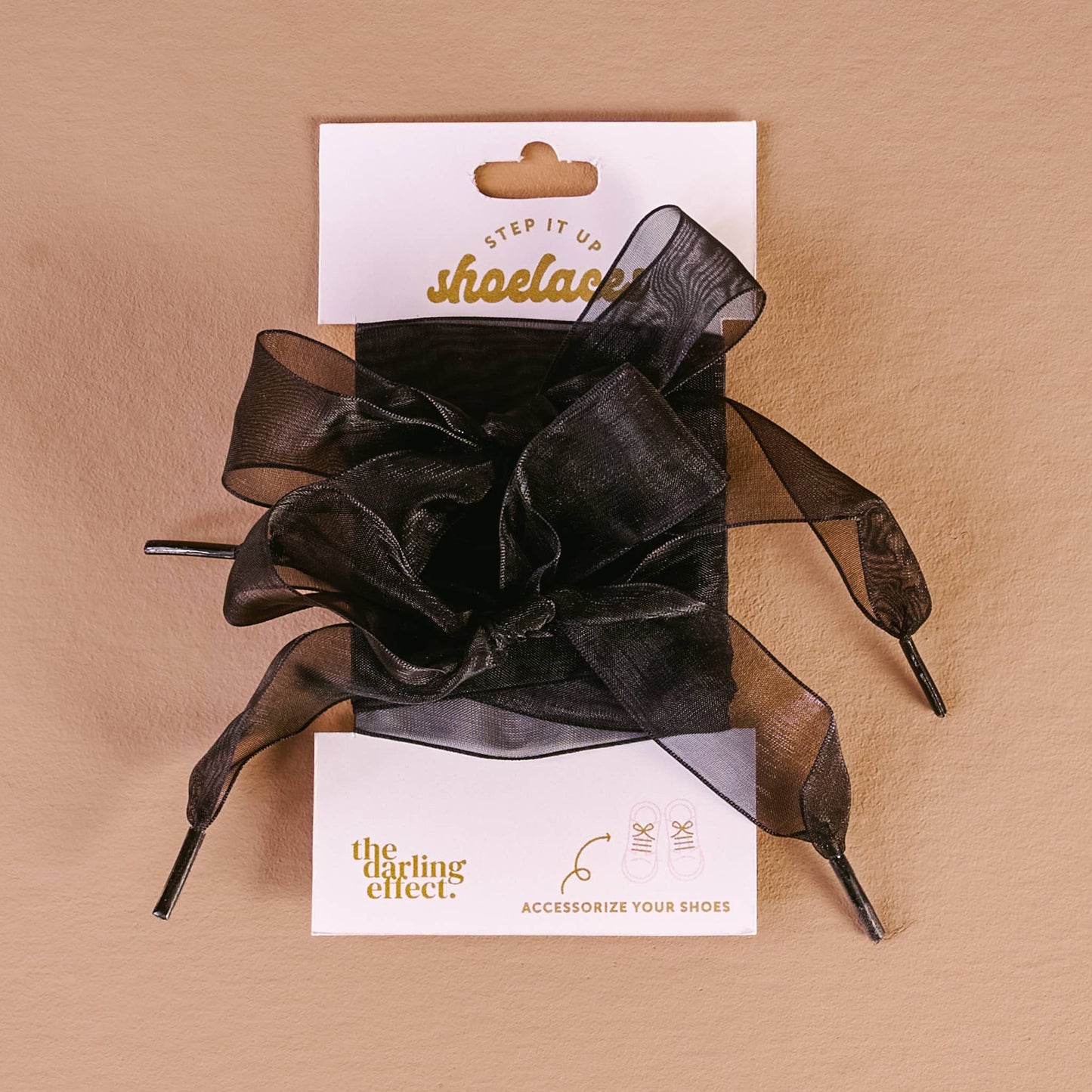 Step It Up Shoelaces | Sheer Black