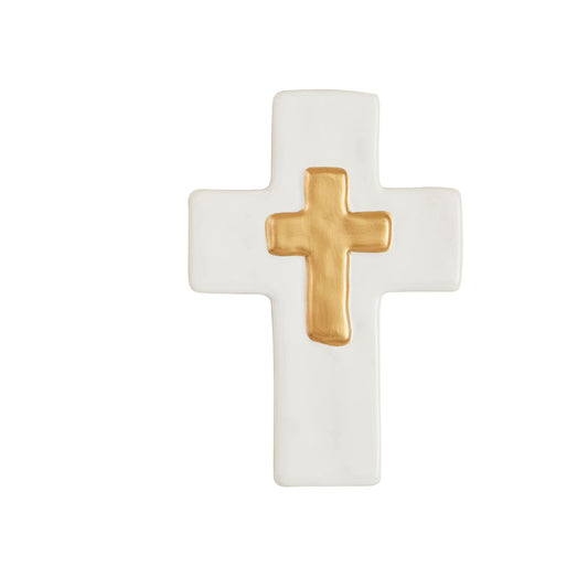 Ceramic and Gold Decorative Cross