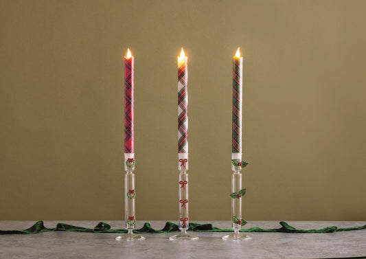 Christmas Glass Icon Candlestick