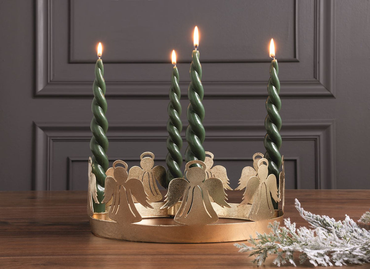 Gold angel Advent Wreath