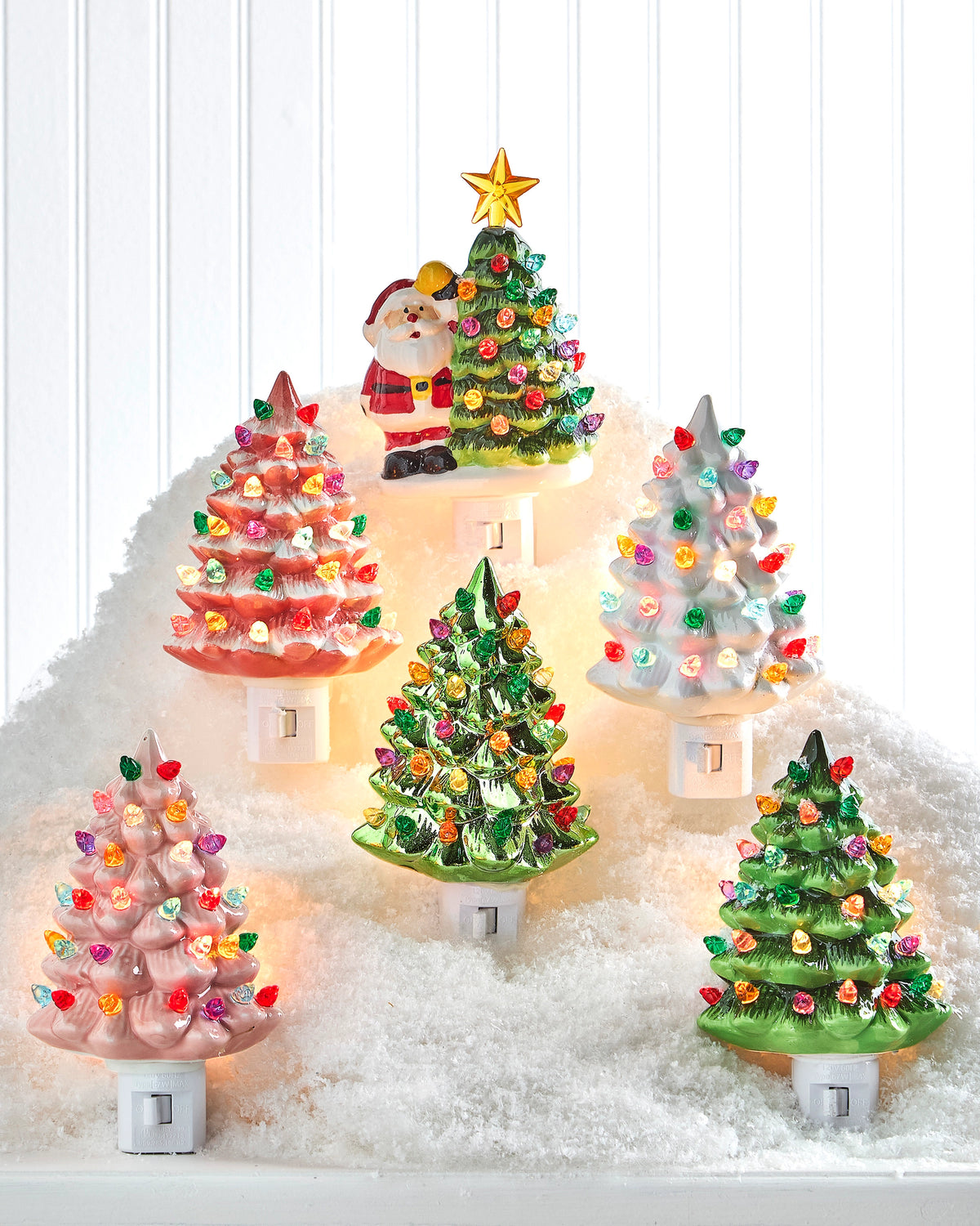 Vintage Metallic Tree Night Light