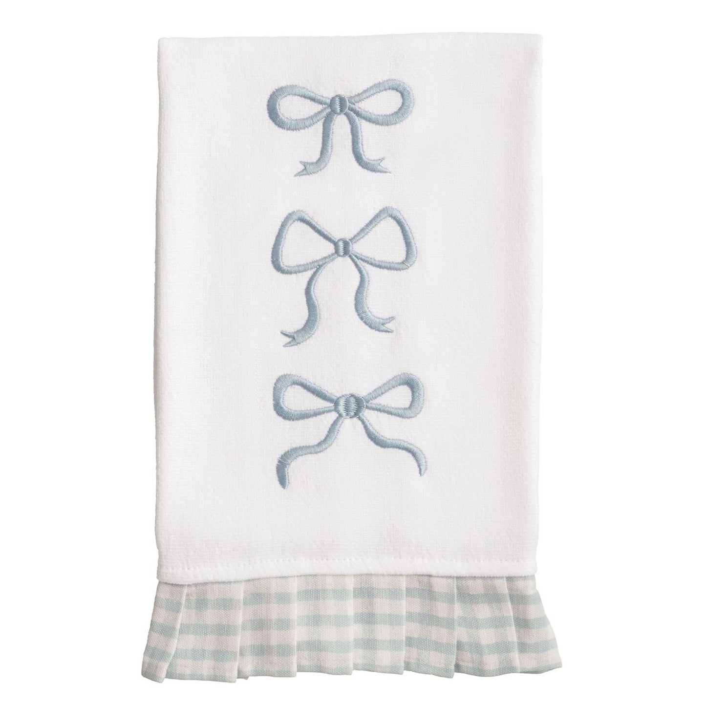 Bow Pleated Trim Towels