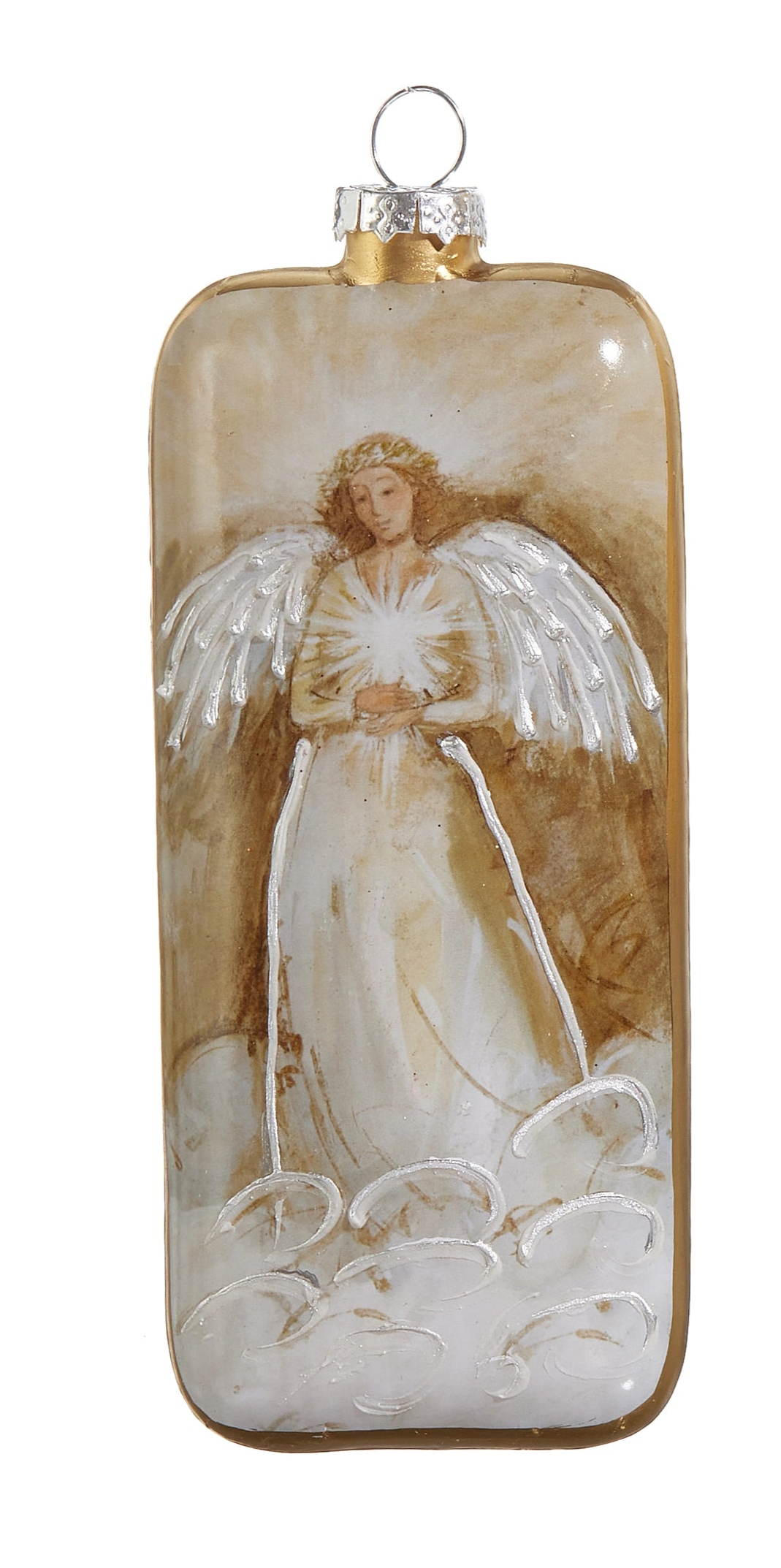 Golden Angel Glass Ornament