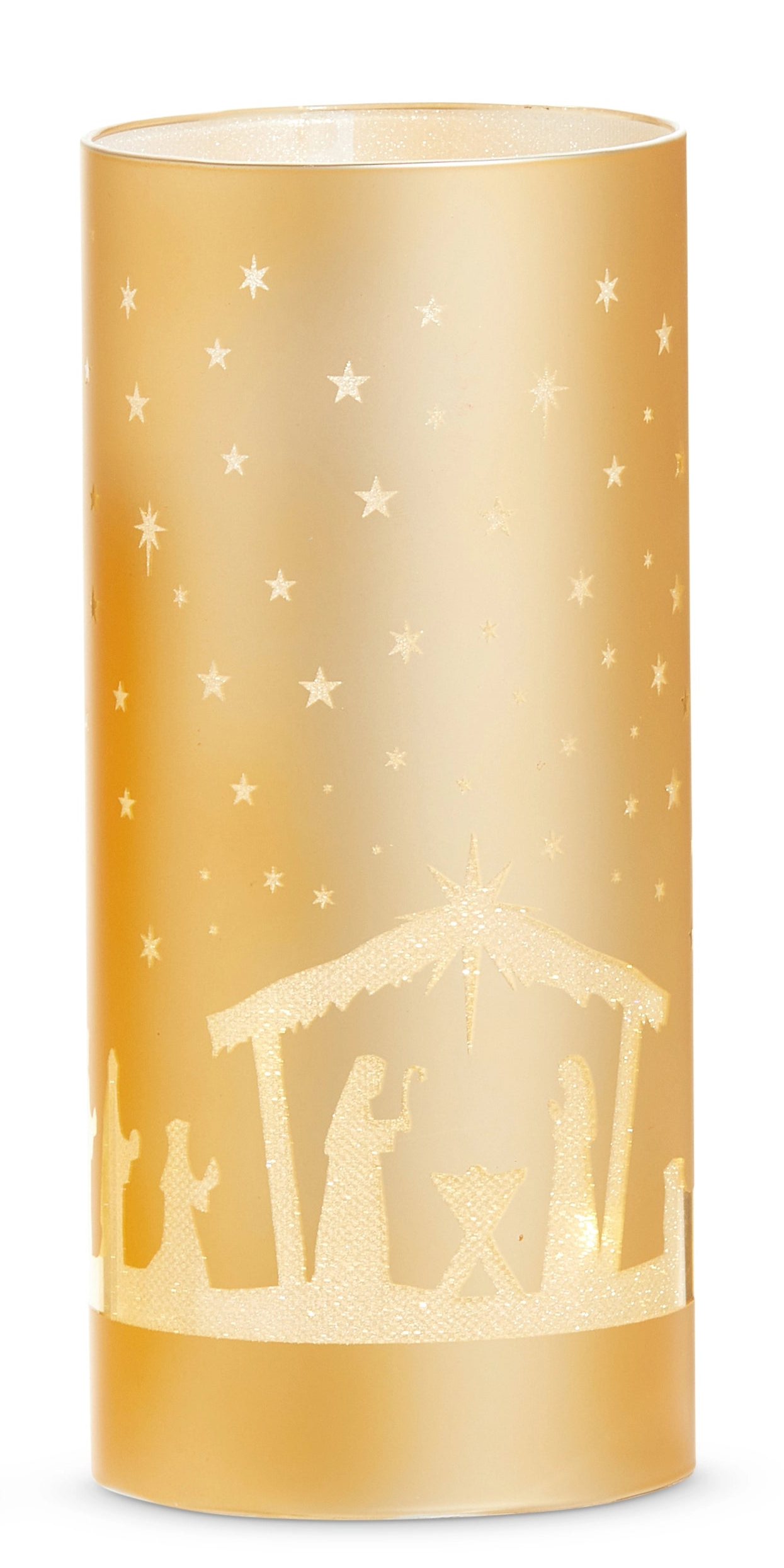 Lighted Nativity Lantern