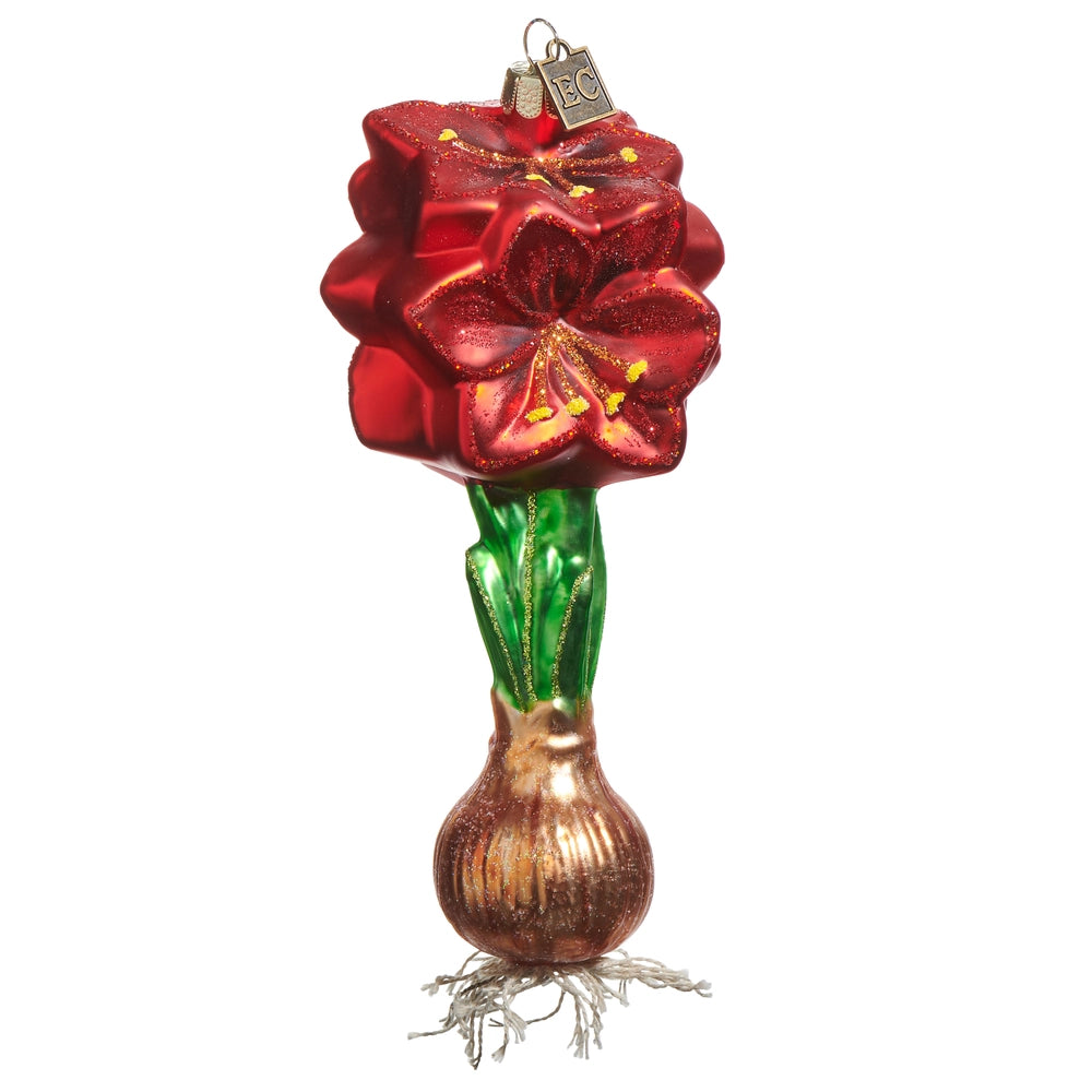 Red Amaryllis Bulb Ornament