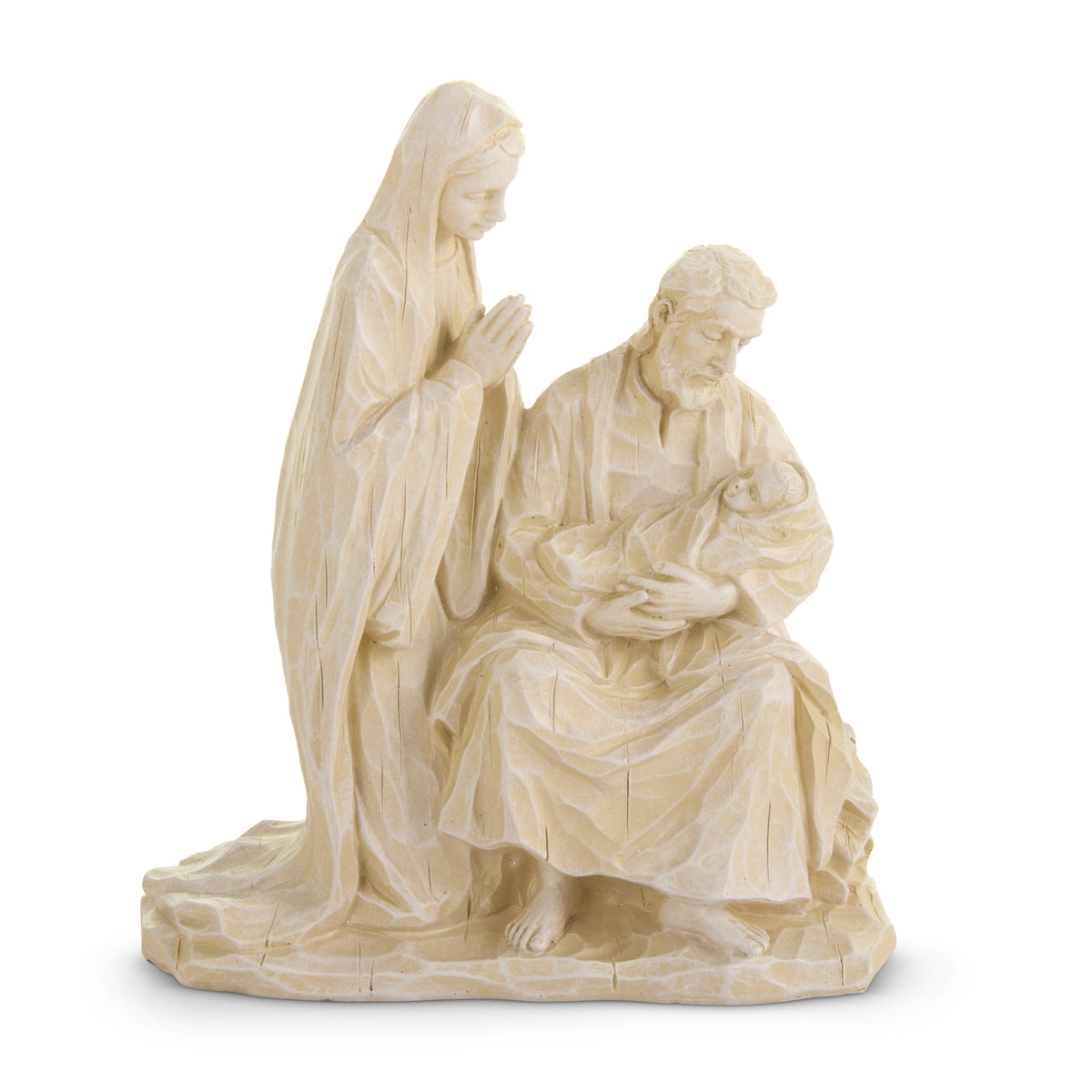 Distressed Holy Family Statue | 7.75"