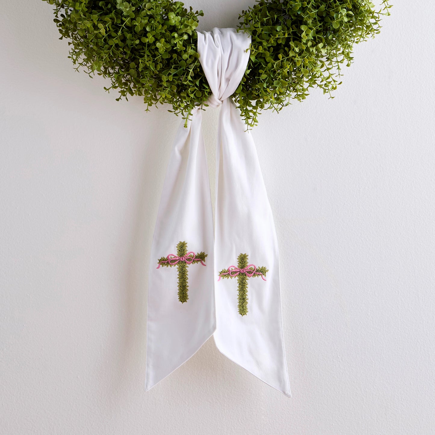 Cross Wreath Sash