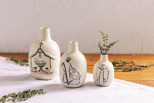 Nativity Bud Vase