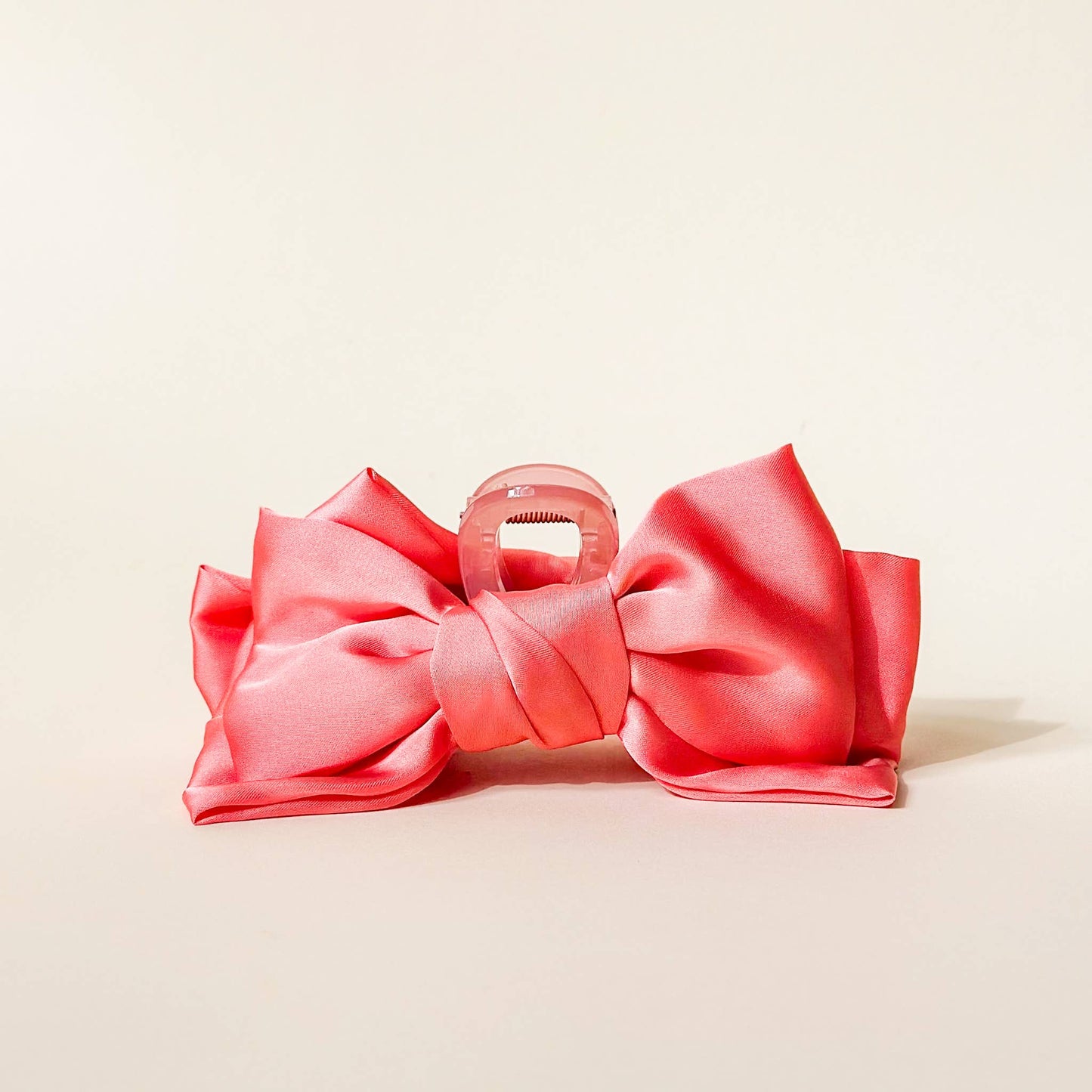 Satin Bow Claw Clip | Rose