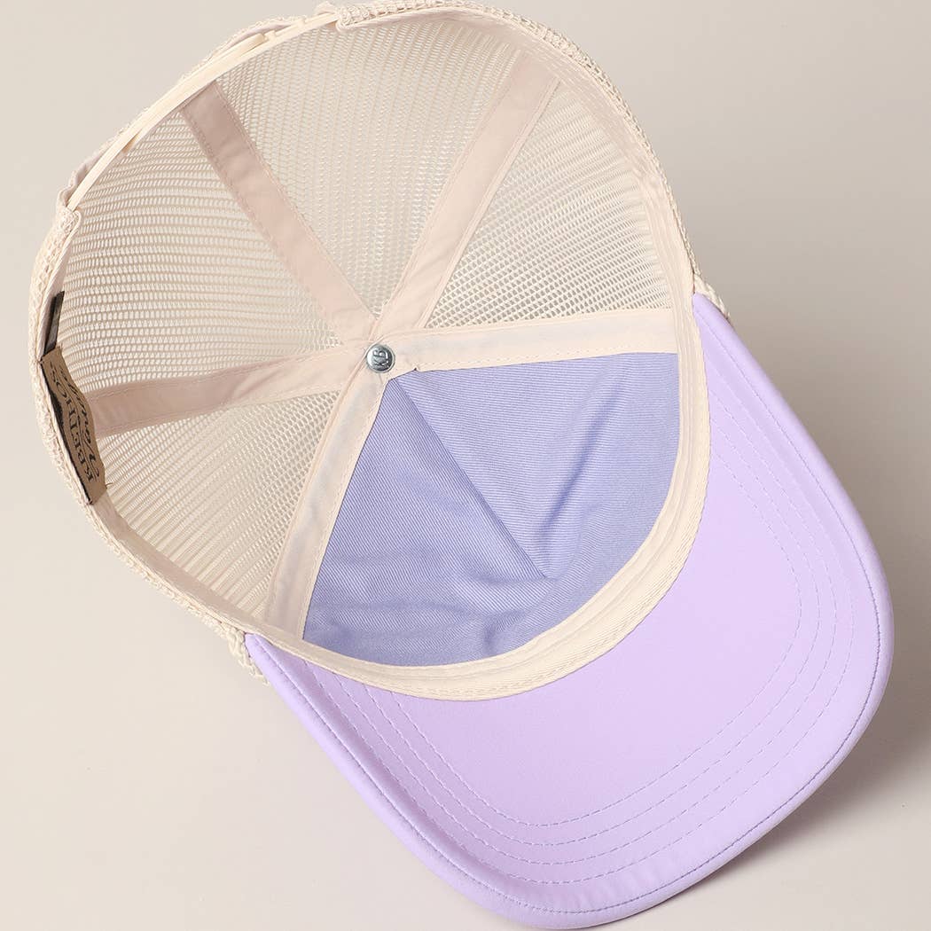 Lagniappe Mesh Back Trucker Hat | Lavender