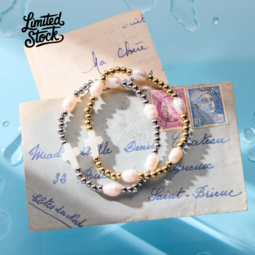 Holy Water Freshwater Pearl Bracelet | Stainless Steel