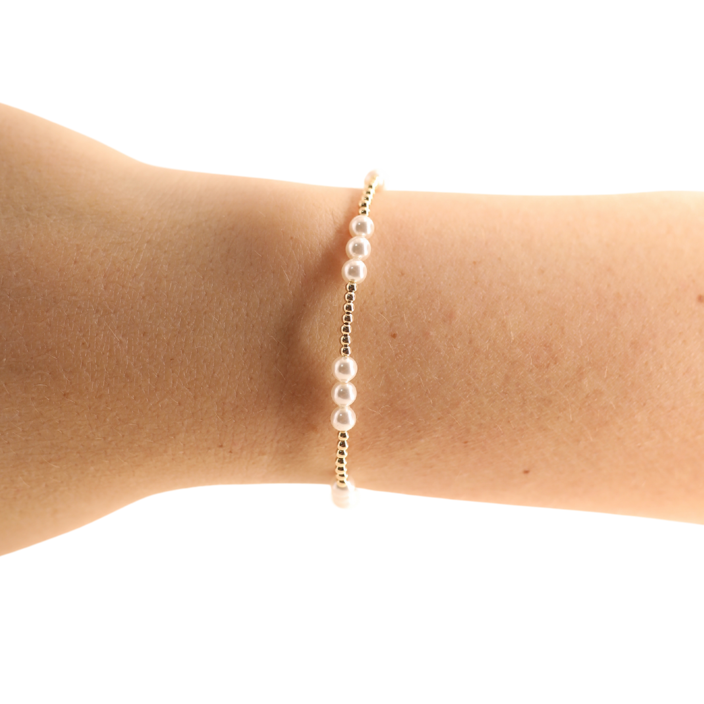 ILY Pearl Bracelet in Gold | Extended 7.25"