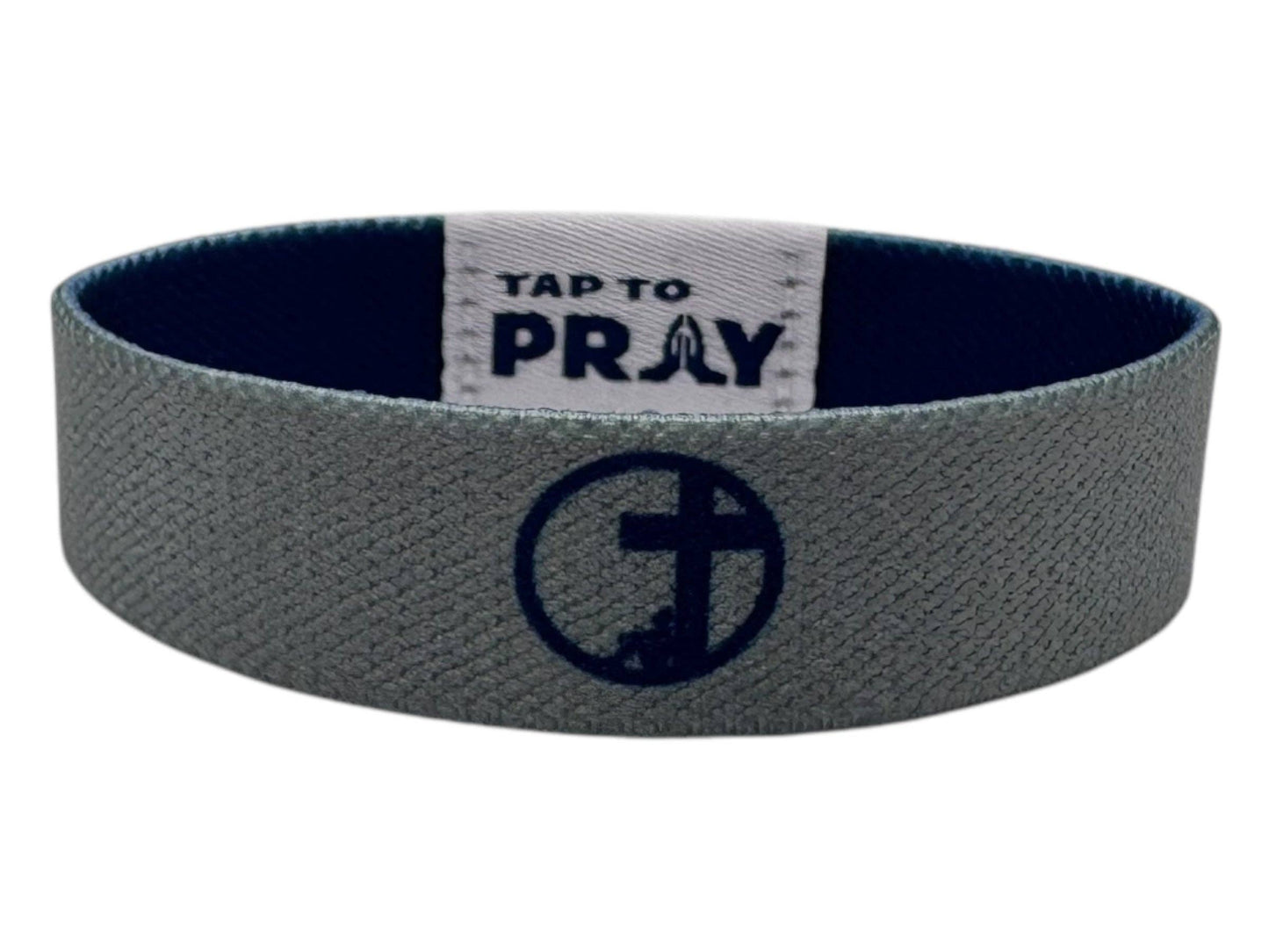 Versible Tap To Pray™ Wristband | Navy & Grey: M