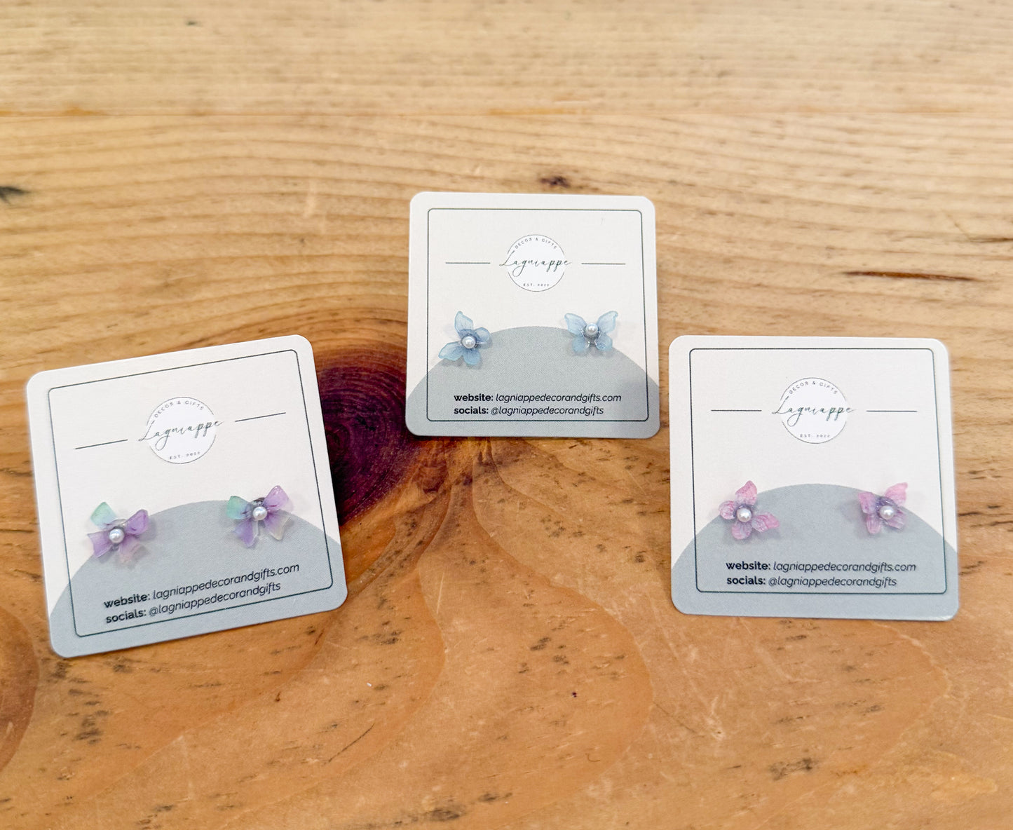 Colored Butterfly Studs