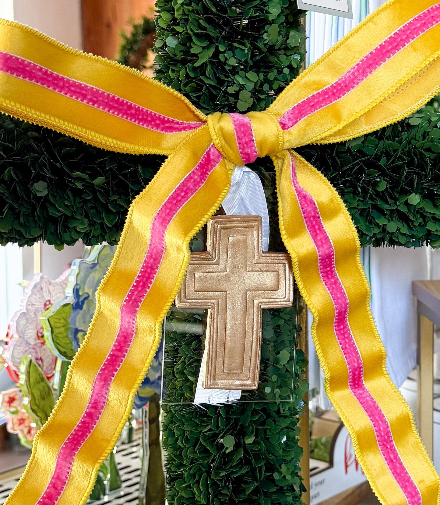 Gilded Cross Acrylic Ornament