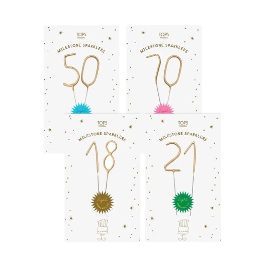 Mini 4" Gold Milestone Sparkler