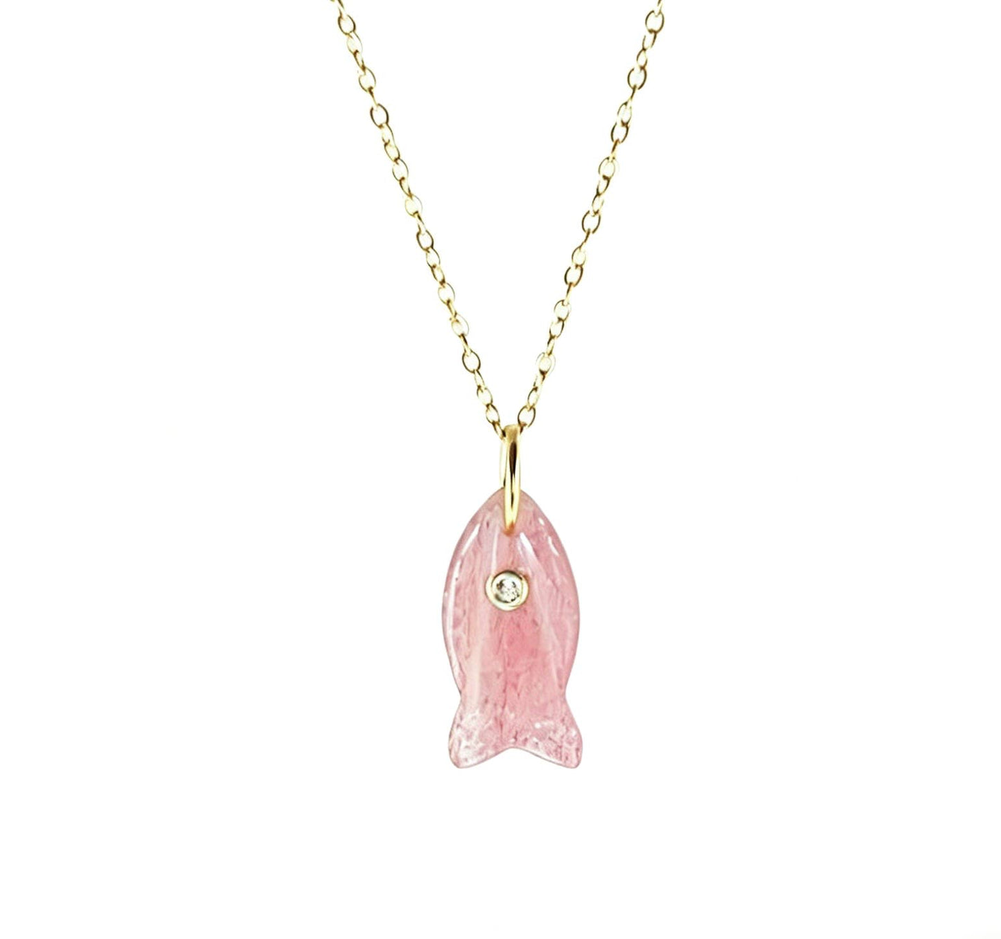 Coastal Pink Fish Necklace