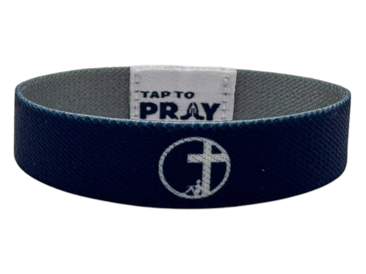 Versible Tap To Pray™ Wristband | Navy & Grey: M