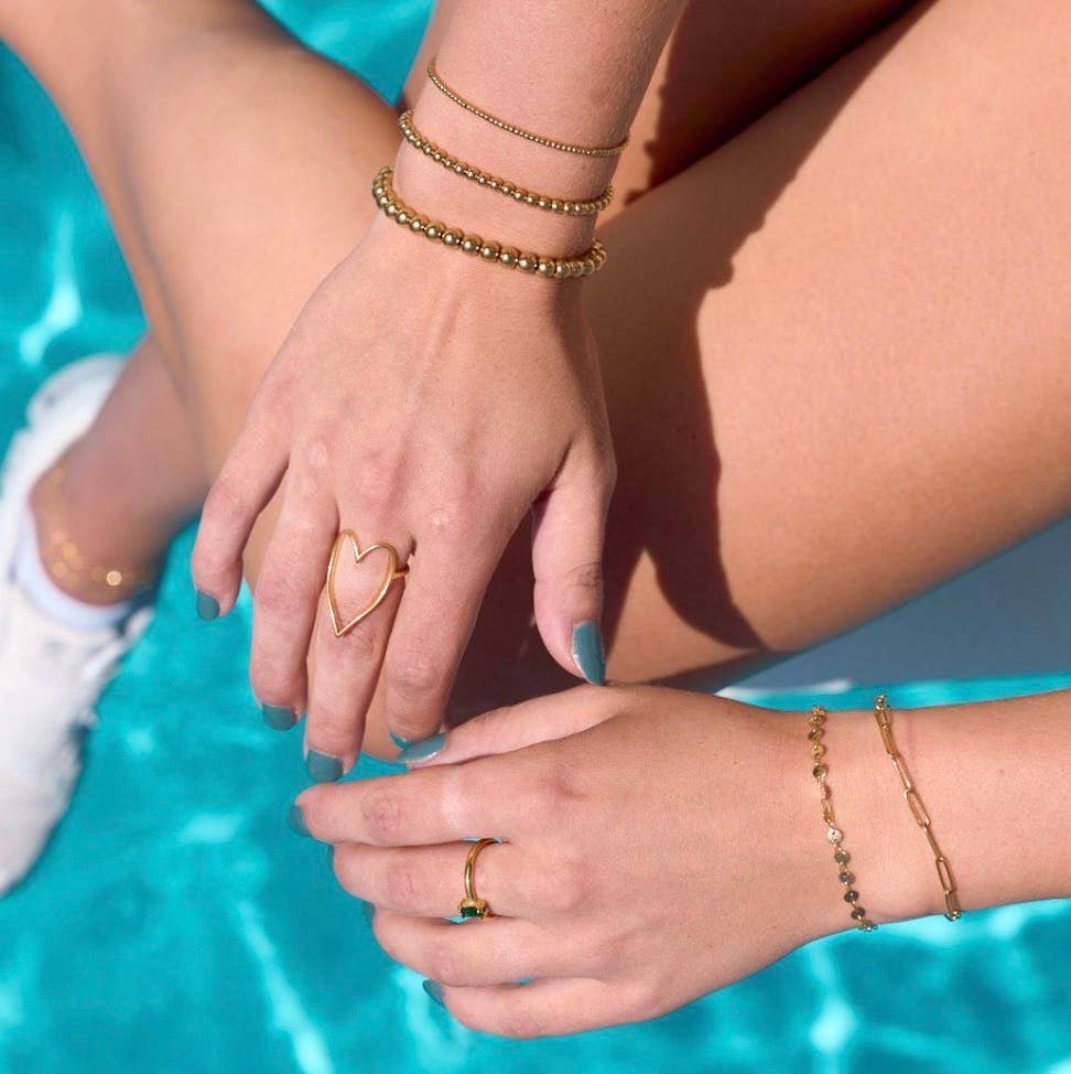 Small Gold Ball Bracelets | Waterproof