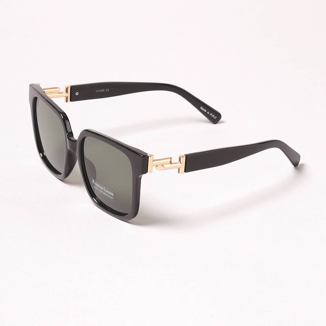 Casual Rectangular Bold Frame Sunglasses