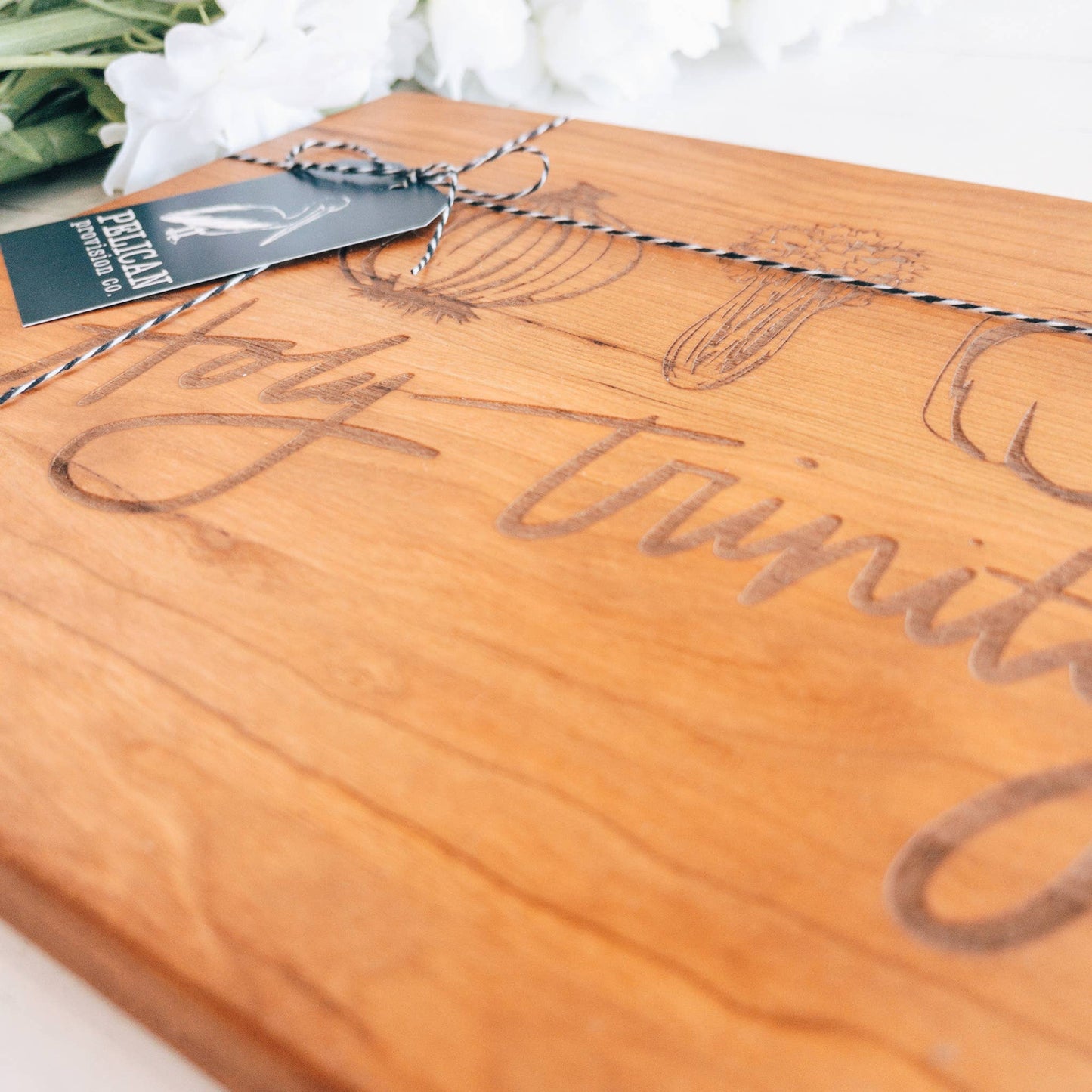 Holy Trinity Cutting Board | 12" x 9" (Handle)