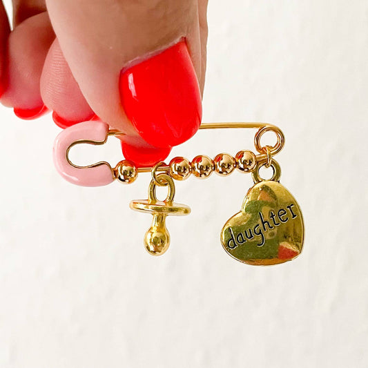 Baby Girl Lapel Pin | 2 charms