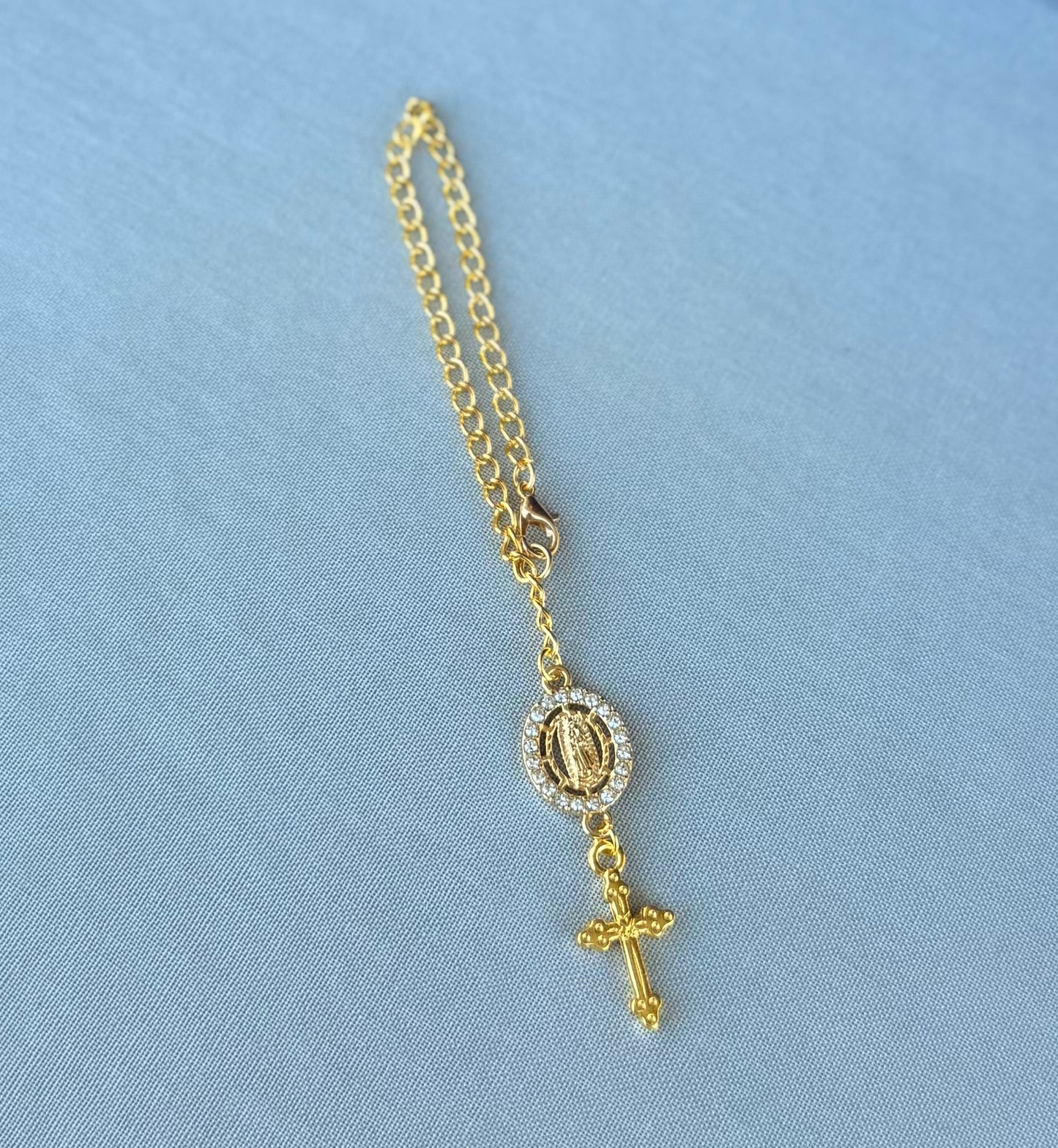 Steering Wheel Rosary Charm