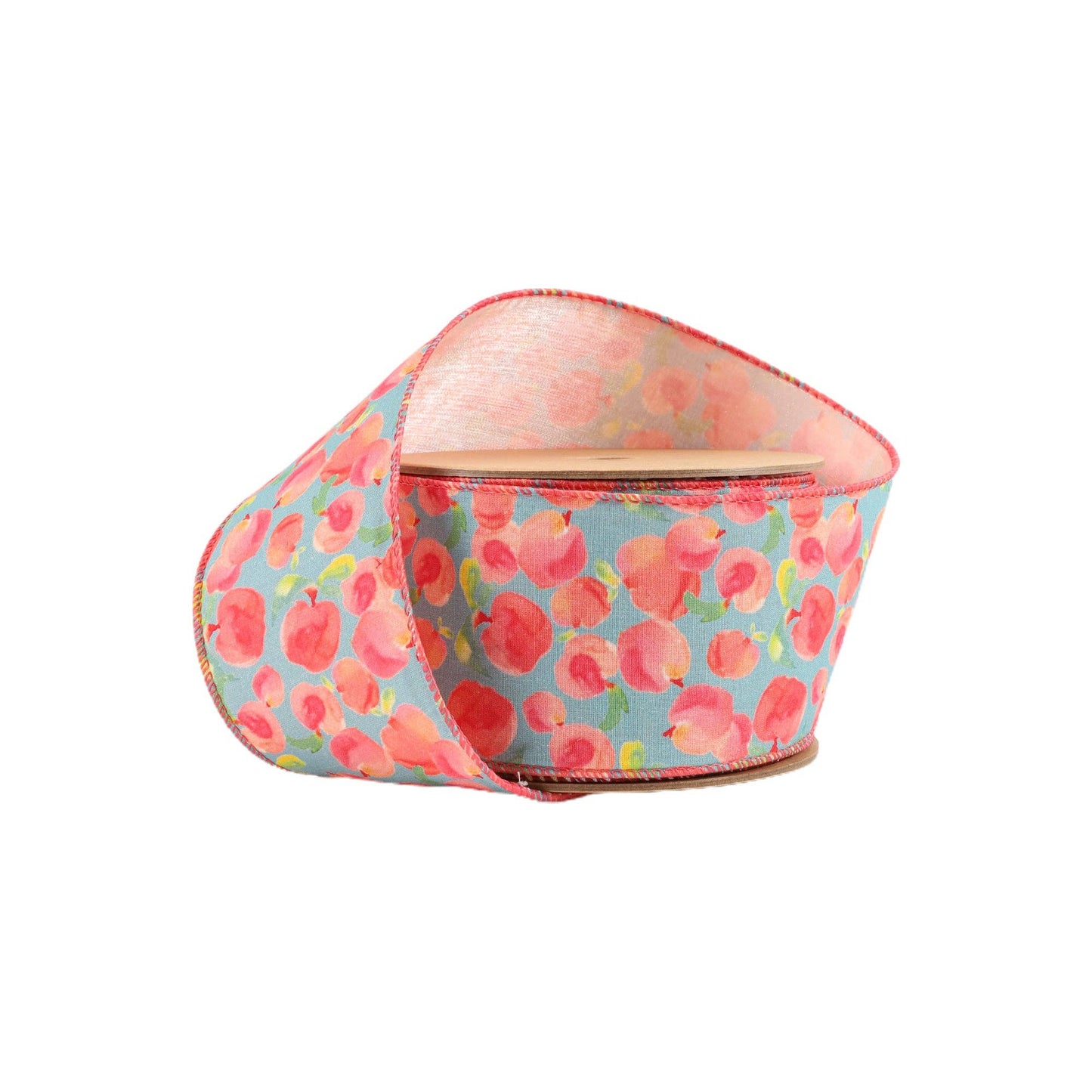 2.5" Wired Ribbon | Peaches w/ Peach Backing