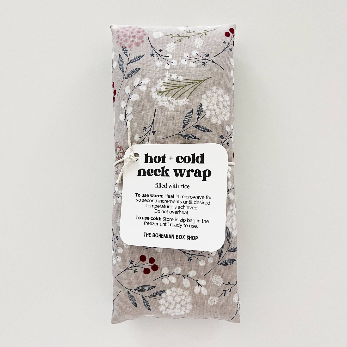 Hot & Cold Therapy Neck Wrap | Gray Floral Relaxation