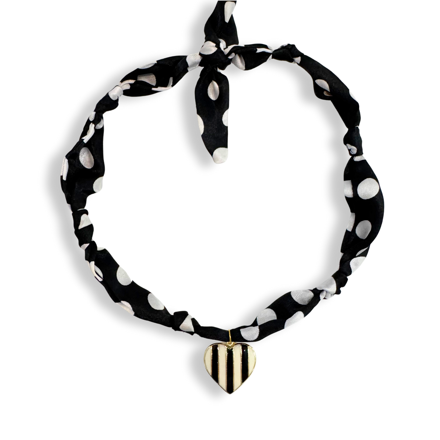 Scarf Bandana Flower Charm Necklaces | Light Pink